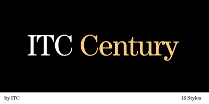 ITC Century Font Poster 1